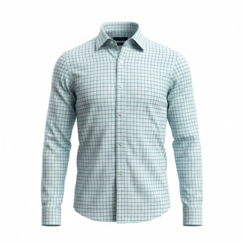GAP Men’s Blue Check Shirt – Classic Fit, Size Large